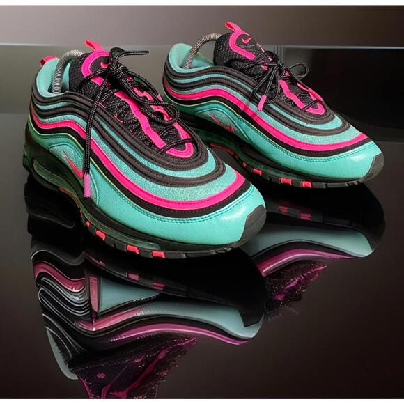 ⬛️ US 8.5-Nike Air Max ‘97 ‘Hyper Turquoise’ Men’s LTR Sneaks CU4877300 ~W 10 - Picture 7 of 16